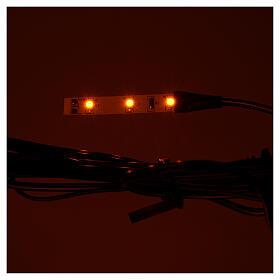 Controladores de Efeitos para Presépio: Fita 3 lâmpadas LED luz amarela para artigos da linha Frisalight - 0,8x4 cm