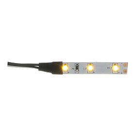 Fita 3 lâmpadas LED luz amarela para artigos da linha Frisalight - 0,8x4 cm