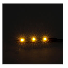 Fita 3 lâmpadas LED luz amarela para artigos da linha Frisalight - 0,8x4 cm