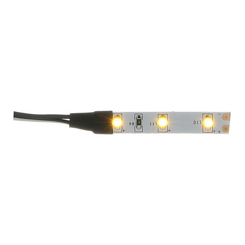 Fita 3 lâmpadas LED luz amarela para artigos da linha Frisalight - 0,8x4 cm 1