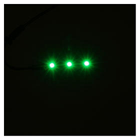 Tira de 3 LED cm. 0.8x4 cm. verde Frisalight