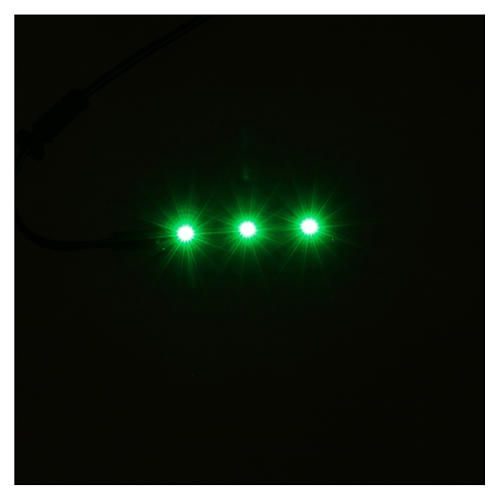 Tira de 3 LED cm. 0.8x4 cm. verde Frisalight 2