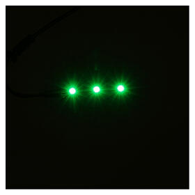Fita 3 lâmpadas LED luz verde para artigos da linha Frisalight - 0,8x4 cm