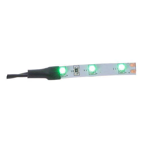 LED strip with 3 lights 0,8x4cm, green for Frisalight 1