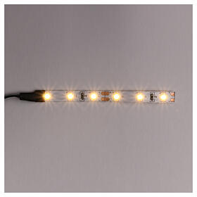 Fita 6 lâmpadas LED luz branca quente para artigos da linha Frisalight - 0,8x8 cm