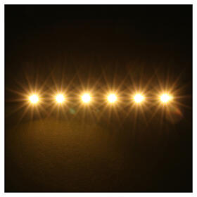 Fita 6 lâmpadas LED luz branca quente para artigos da linha Frisalight - 0,8x8 cm