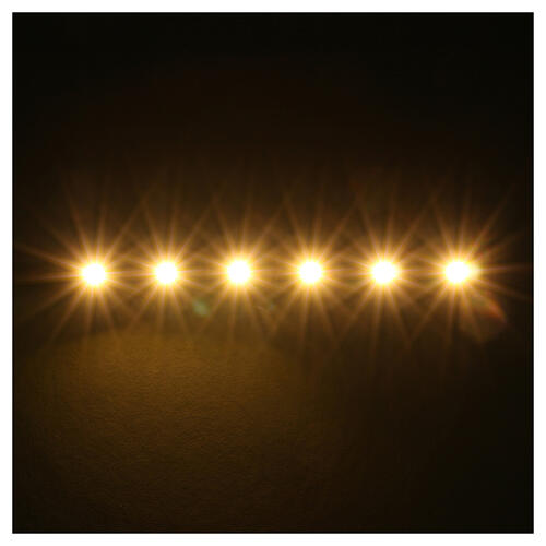 Fita 6 lâmpadas LED luz branca quente para artigos da linha Frisalight - 0,8x8 cm 2