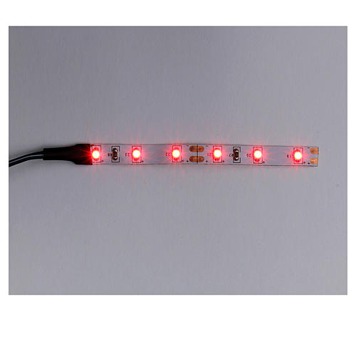 LED strip with 6 lights 0,8x8cm, red for Frisalight 1