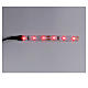 LED strip with 6 lights 0,8x8cm, red for Frisalight s1