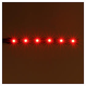 Tira de 6 LED cm. 0.8x8 cm. roja Frisalight