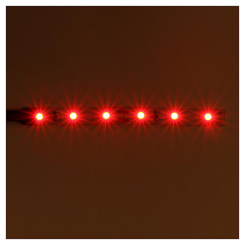Tira de 6 LED cm. 0.8x8 cm. roja Frisalight 2
