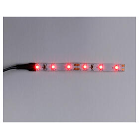 Fita 6 lâmpadas LED luz vermelha para artigos da linha Frisalight - 0,8x8 cm