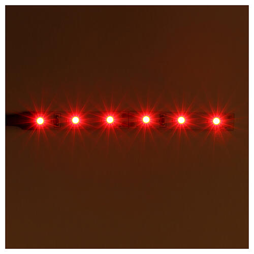 Fita 6 lâmpadas LED luz vermelha para artigos da linha Frisalight - 0,8x8 cm 2