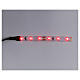 Fita 6 lâmpadas LED luz vermelha para artigos da linha Frisalight - 0,8x8 cm s1