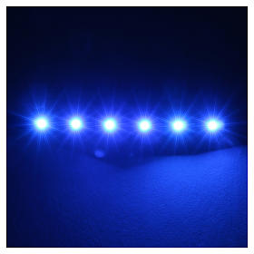 Tira de 6 LED cm. 0.8x8 cm. azul Frisalight