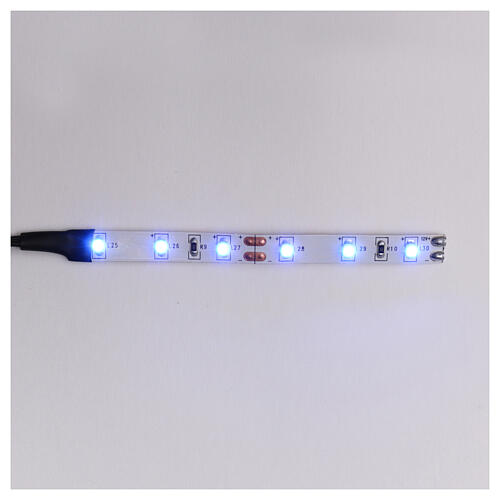 Fita 6 lâmpadas LED luz azul para artigos da linha Frisalight - 0,8x8 cm 1