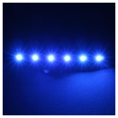 Fita 6 lâmpadas LED luz azul para artigos da linha Frisalight - 0,8x8 cm 2