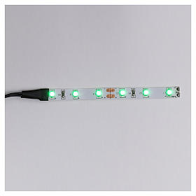 Tira de 6 LED cm. 0.8x8 cm. verde Frisalight