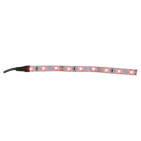 Fita 9 lâmpadas LED luz vermelha para artigos da linha Frisalight - 0,8x12 cm
