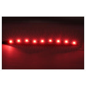 Fita 9 lâmpadas LED luz vermelha para artigos da linha Frisalight - 0,8x12 cm