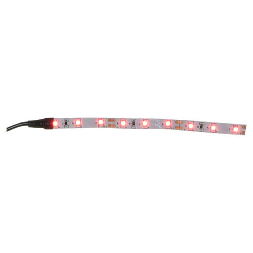 Fita 9 lâmpadas LED luz vermelha para artigos da linha Frisalight - 0,8x12 cm 1