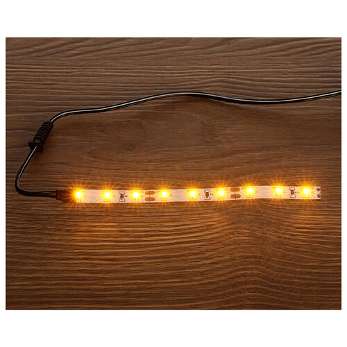 Fita 9 lâmpadas LED luz amarela para artigos da linha Frisalight - 0,8x12 cm 2