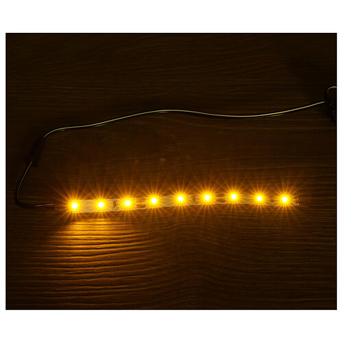Fita 9 lâmpadas LED luz amarela para artigos da linha Frisalight - 0,8x12 cm 3