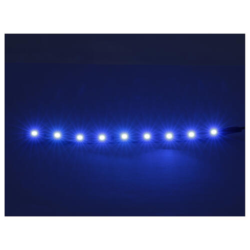 Leds bande 9 micro-leds pour Frisalight bleu 0,8x12 cm 2