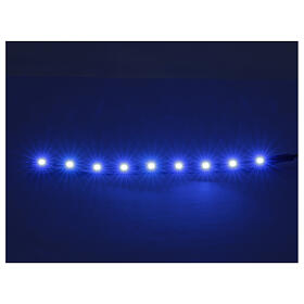 Fita 9 lâmpadas LED luz azul para artigos da linha Frisalight - 0,8x12 cm