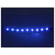 Fita 9 lâmpadas LED luz azul para artigos da linha Frisalight - 0,8x12 cm s2
