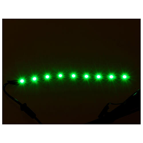 Tira de 9 LED cm. 0.8x12 cm. verde Frisalight 2