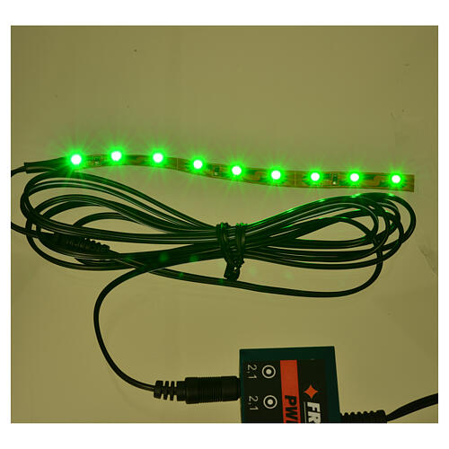 Fita 9 LED 0,8x12 cm verde para Frisalight 2