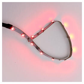 LED strip with 12 lights 0,8x16cm, red for Frisalight