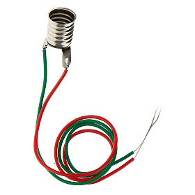 Portalámpara E10 para bombillas micromignon C11 cable pelado