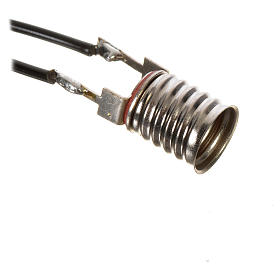 Luzes e Lamparinas para o Presépio: Casquilho E10 nu para lâmpada mini C11 fios soldados Luzes e Lamparinas para o Presépio: Casquilho E10 nu para lâmpada mini C11 fios soldados
