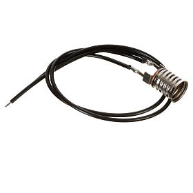 Luzes e Lamparinas para o Presépio: Casquilho E10 nu para lâmpada mini C11 fios soldados Luzes e Lamparinas para o Presépio: Casquilho E10 nu para lâmpada mini C11 fios soldados