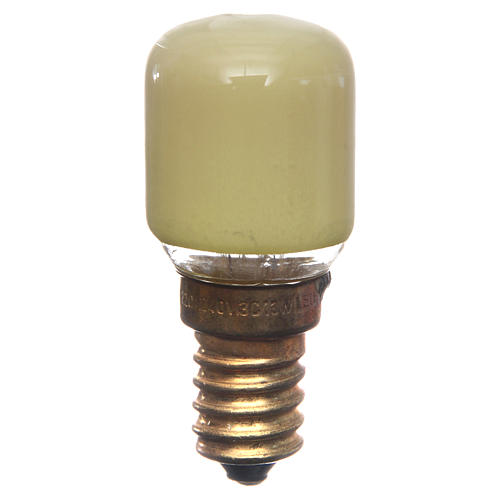 Lampada 15W gialla E14 per illuminazione presepi 1