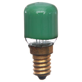 Lampada 15W verde E14 per illuminazione presepi
