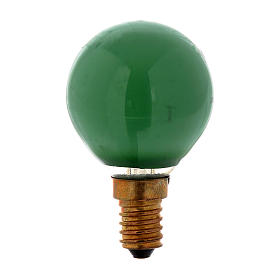 Grüne Glühbirne 25W E14 für Krippenbeleuchtung