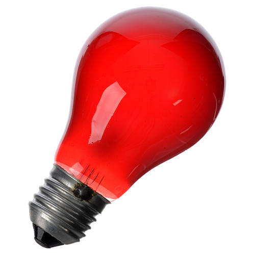 Lampada 40W rossa E27 per illuminazione presepi 2