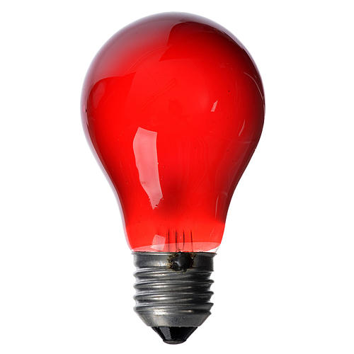 Lampada 40W rossa E27 per illuminazione presepi 1