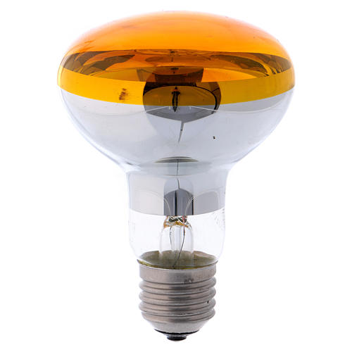 Ampoule réflecteur R80 lumière diffuse 60W E27 jaune 1