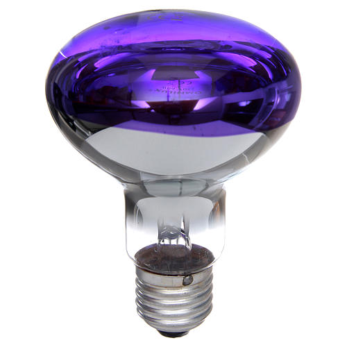 Ampoule réflecteur R80 lumière diffuse 60W E27 violet 1