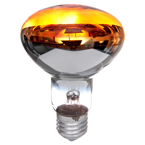 Ampoule réflecteur R80 lumière diffuse 60W E27 orange 1