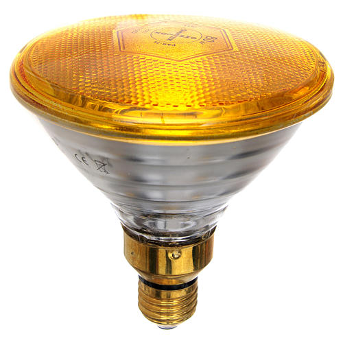 Coloured light bulb 80W, E27, yellow for nativities lighting 1