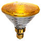 Coloured light bulb 80W, E27, yellow for nativities lighting s1