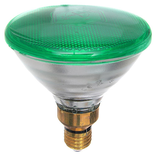 Lâmpada corada 80W E27 verde iluminação presépio 1