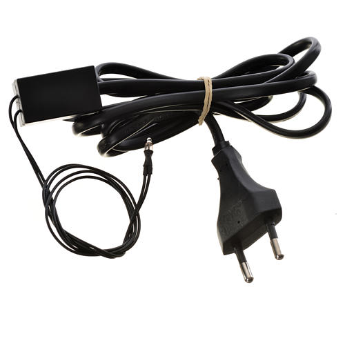 Microlampada effetto tremolio 4mm + cavo e spina 2