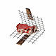 Nativity accessory, iron grill with meat 5x4cm s1