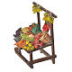 Nativity accessory, greengrocer's stall in wax 10x9x14cm s3